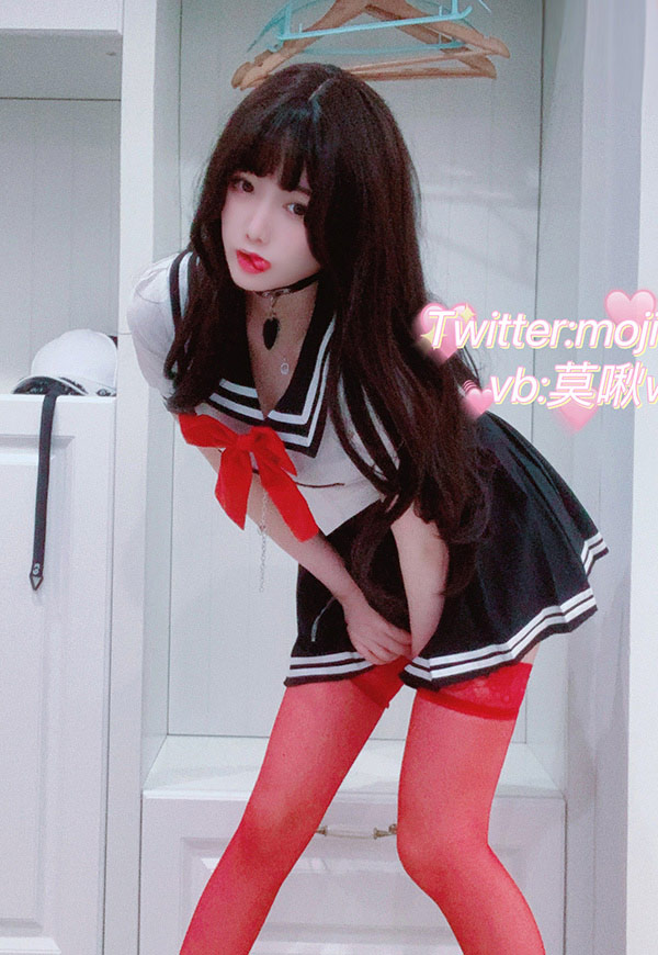 之 福宝姬 露脸JK定制红色美丝  小青茗 P.1 