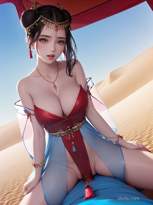 优美人体色图2 沙漠里的敦煌风AI仙女 P.1 