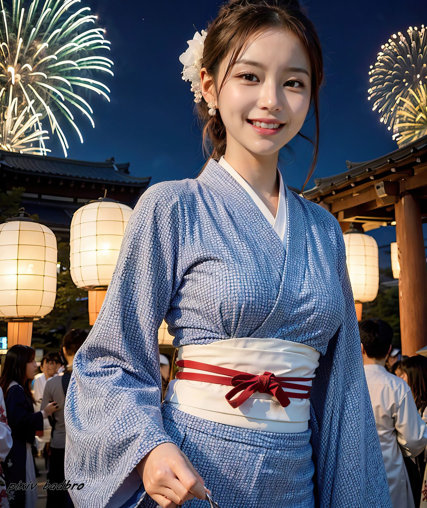 BadBro 和服 boobs2 Matsuri 卷2 AI美女 Kimono 涩谷区 上空露出 P.1 