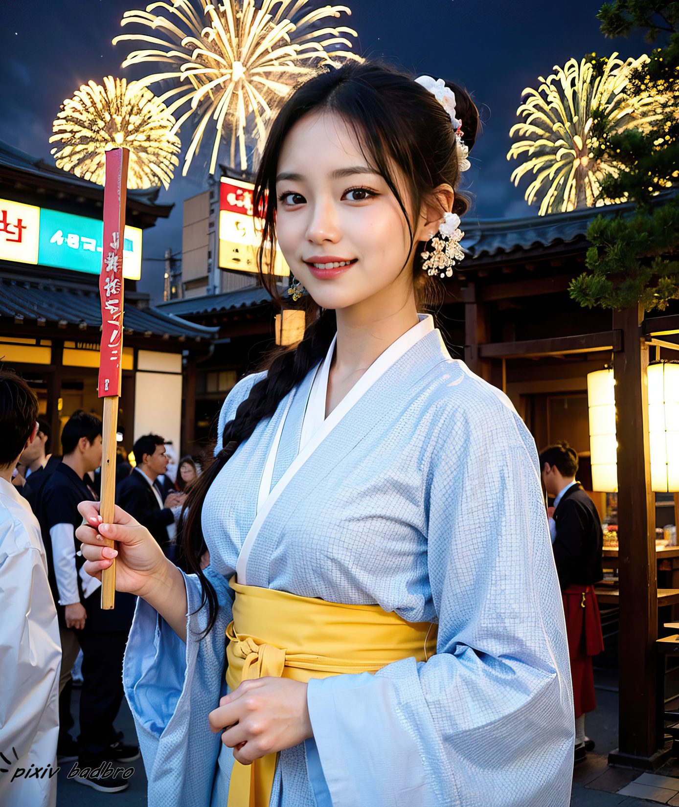 BadBro 和服 boobs2 Matsuri 卷2 AI美女 Kimono 涩谷区 上空露出 P.1 