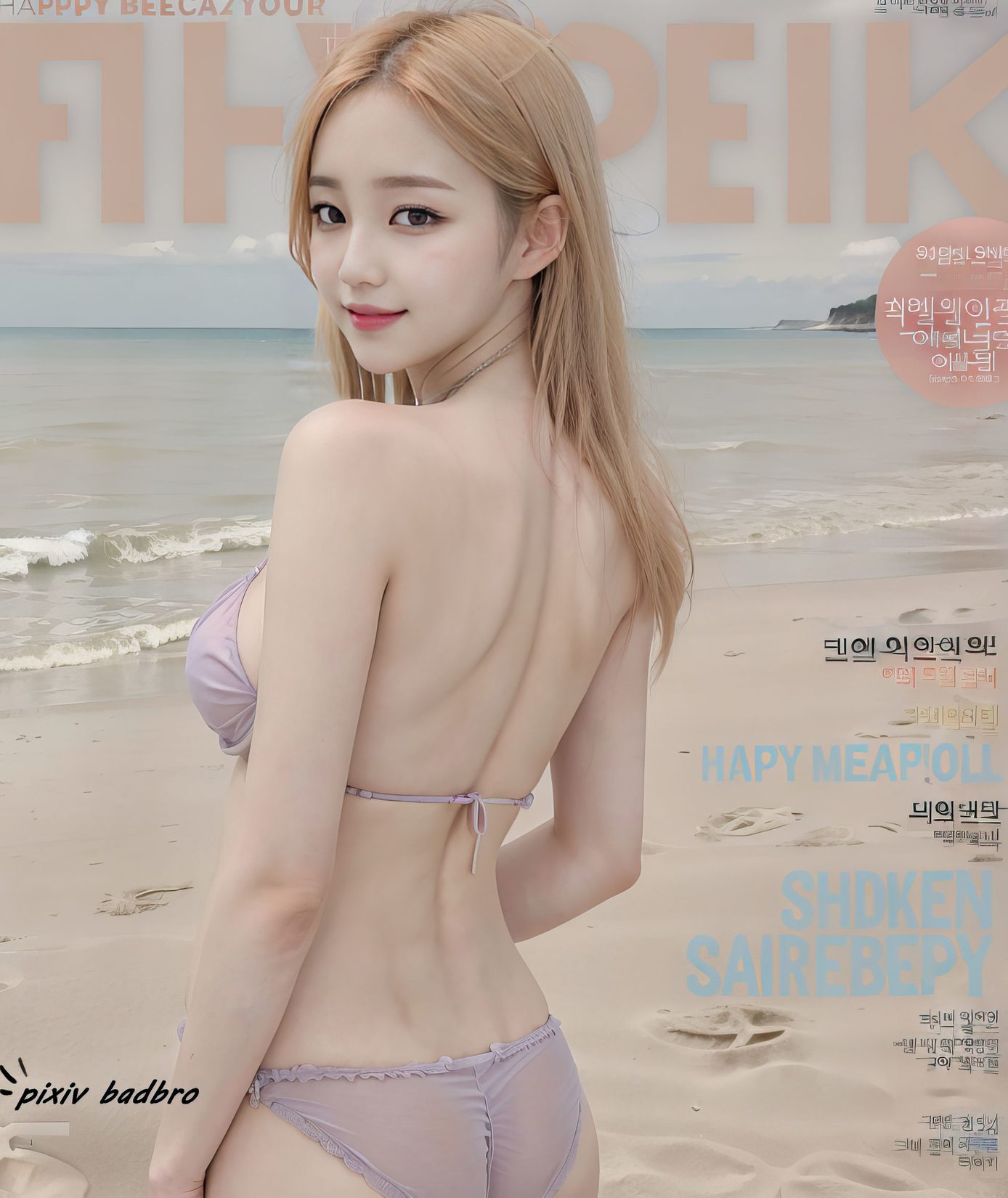 杂志封面 AI佳人 magazine1 bikini 海边比基尼 BadBro P.1 