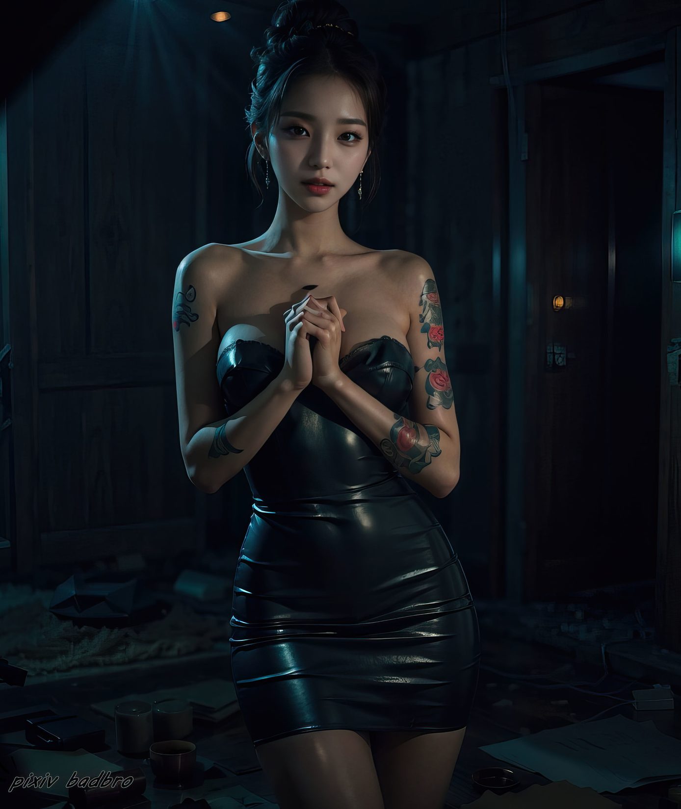 club BadBro AI丽人 girl tatoo 夜店 纹身丫头 P.1 