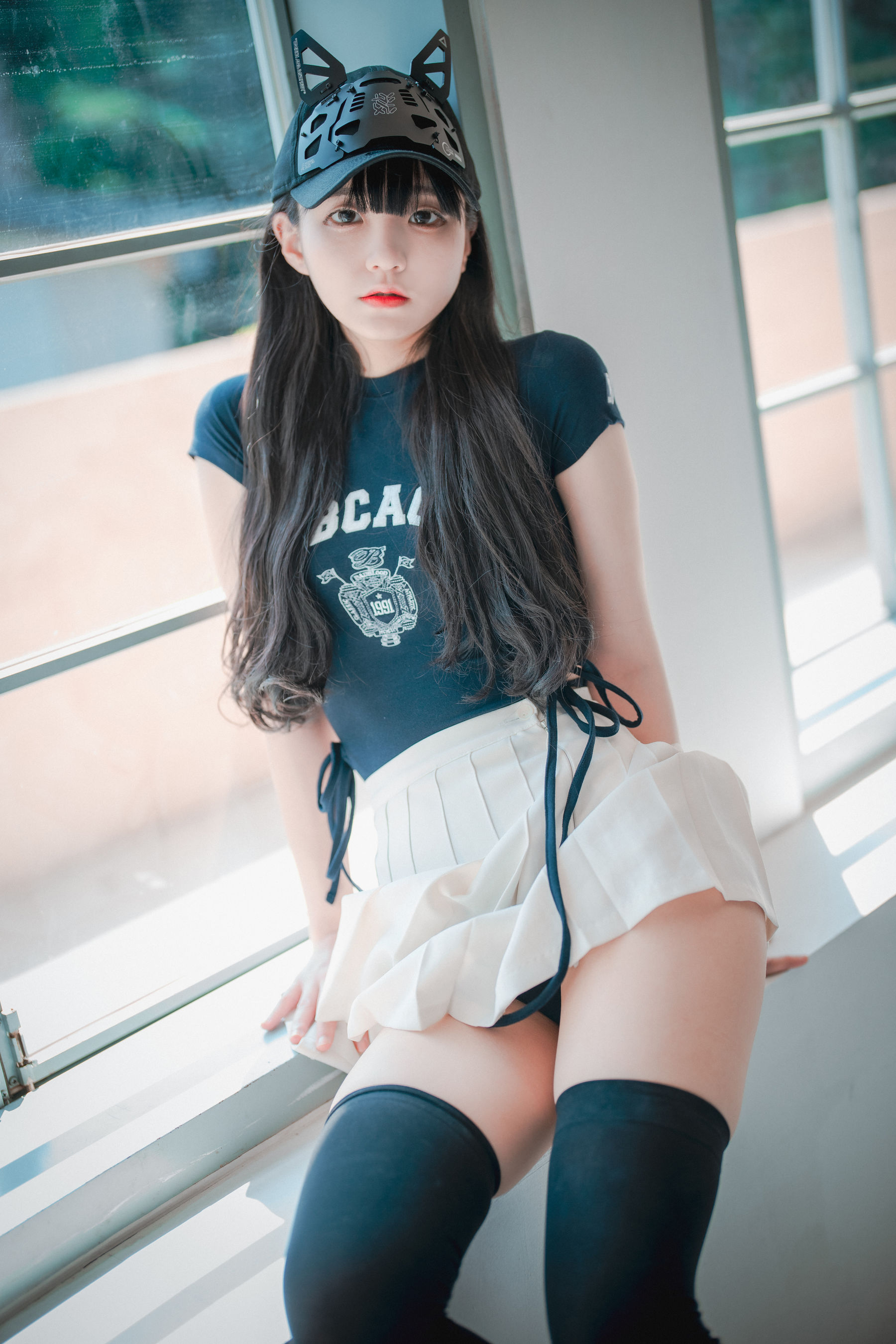 [DJAWA] Jeong Jenny – Classic Athletic Girl in Navy Blue 日韩美图-第3张