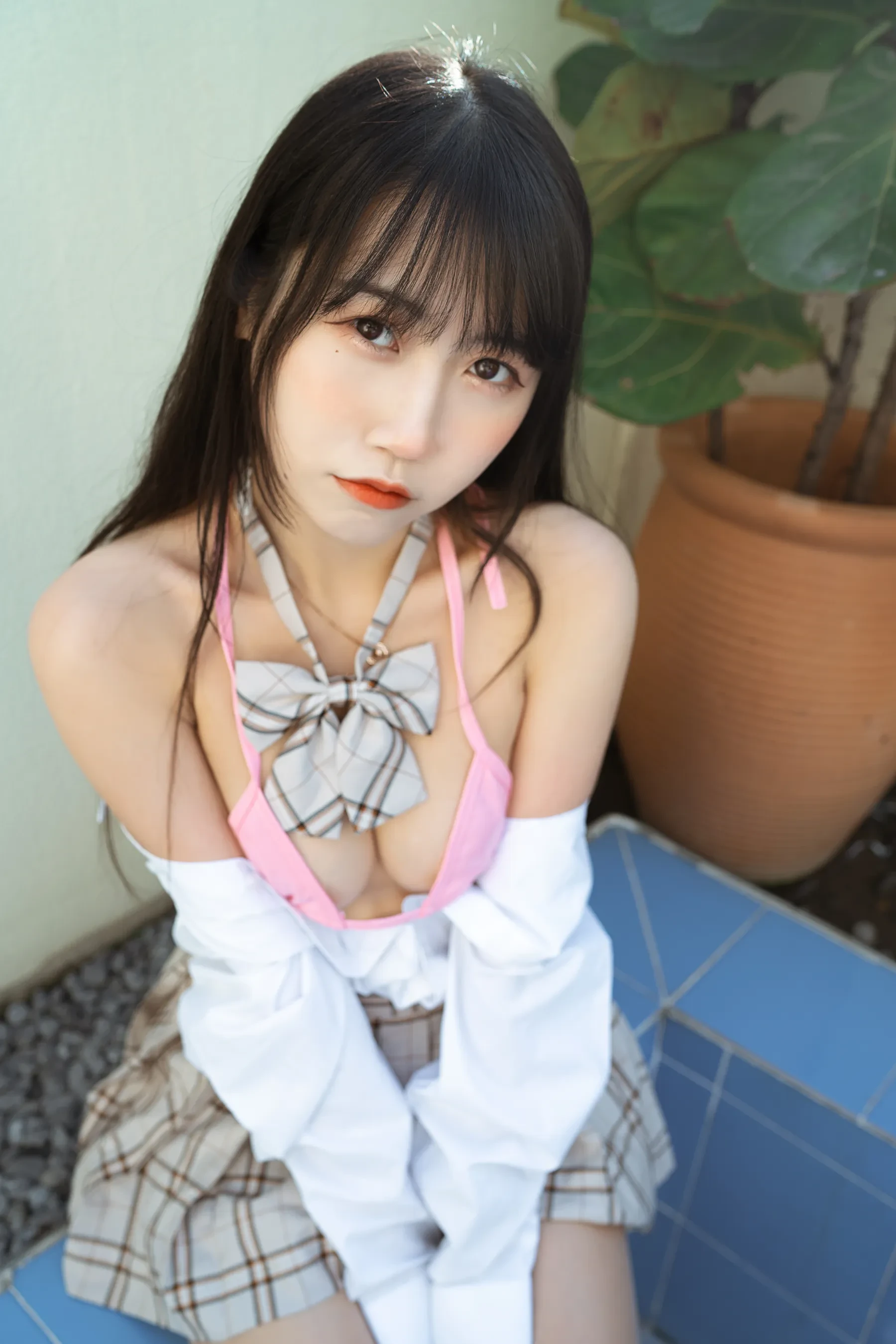 不呆猫 – 绳艺 JK制服 Cosplay-第1张