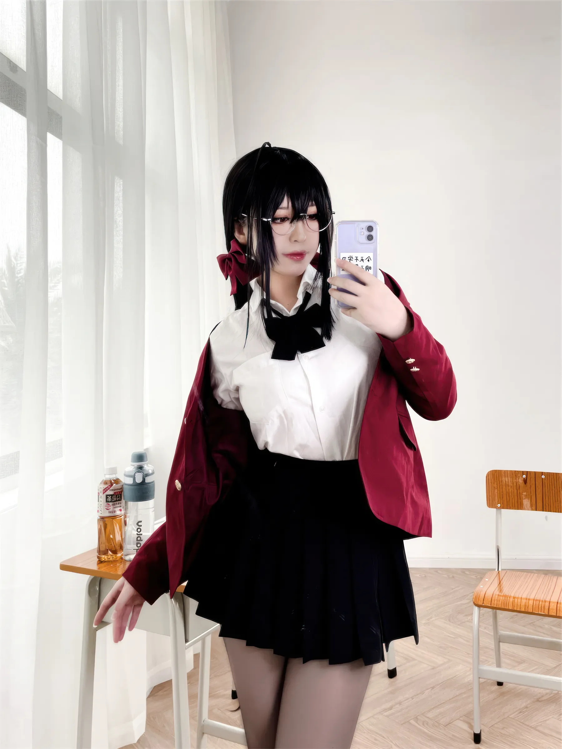 半半子 – 大凤 风纪委员 Cosplay-第1张