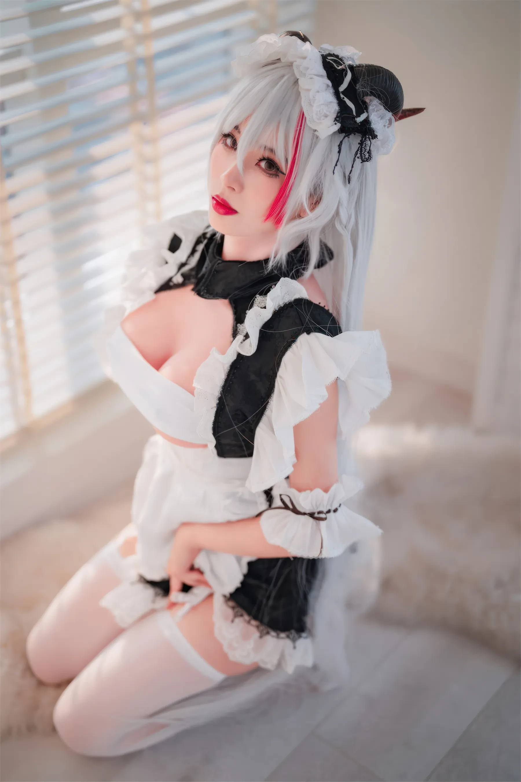 轩萧学姐 – 碧蓝航线 埃吉尔女仆 Cosplay-第4张