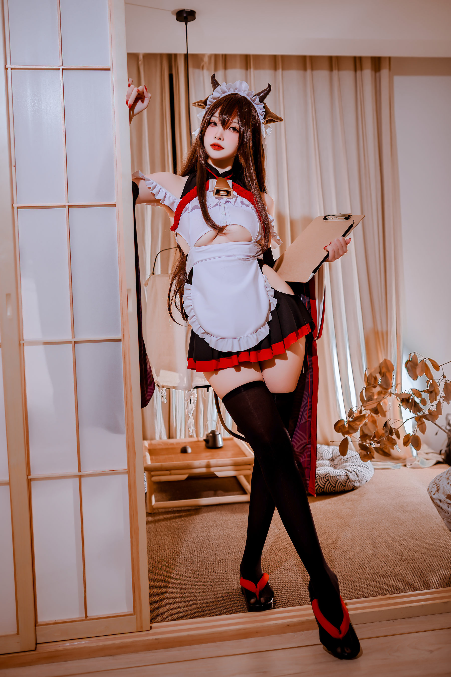 二佐Nisa – 碧蓝樫野女仆 Cosplay-第1张