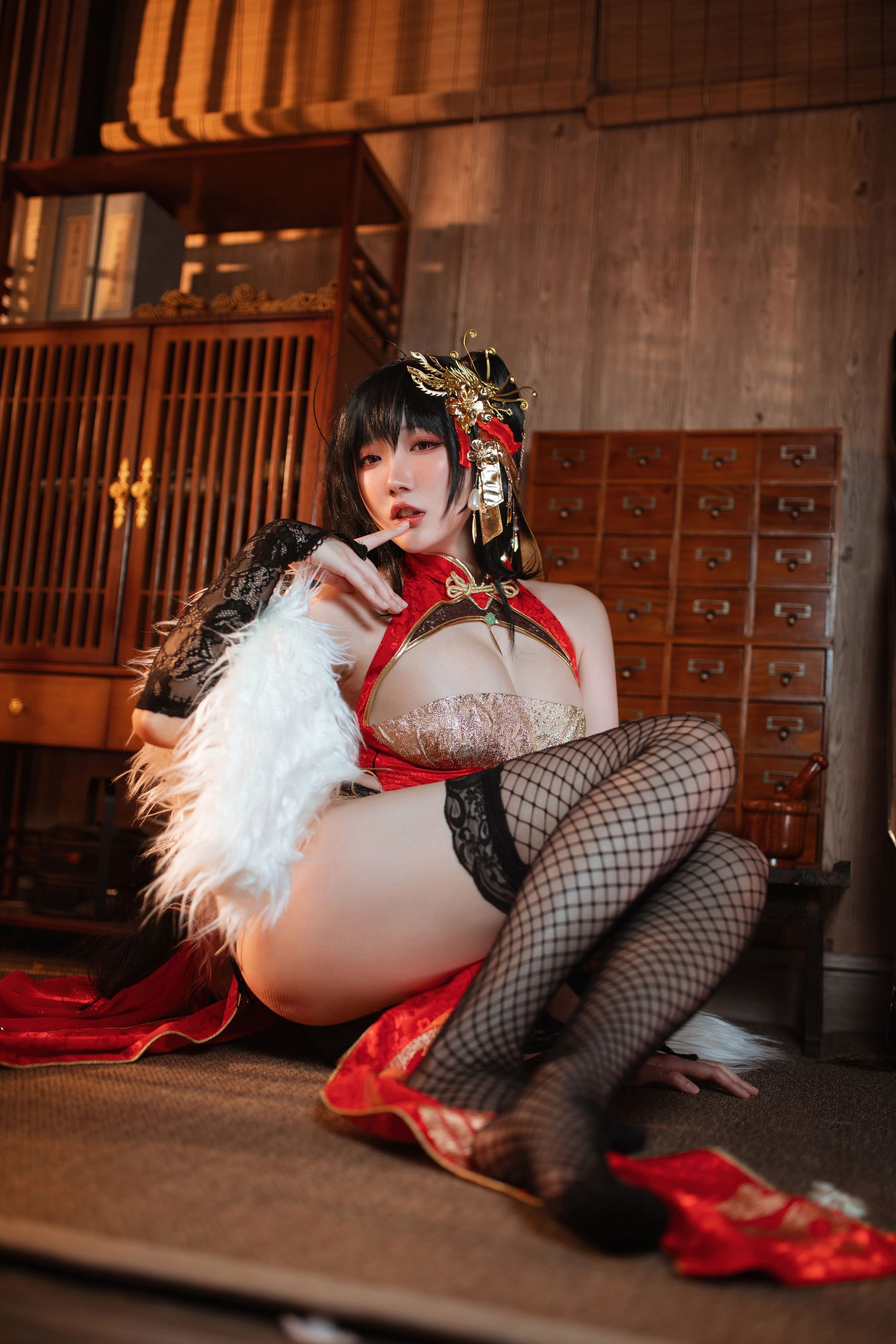 Coser瓜希酱福利 – 大凤旗袍 Cosplay-第1张